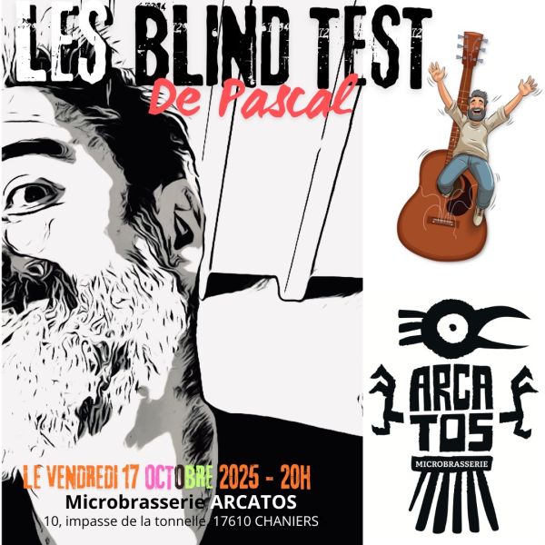 <!-- wp:paragraph -->
<p>Microbrasserie ARCATOS / Chaniers / 20h </p>
<!-- /wp:paragraph -->