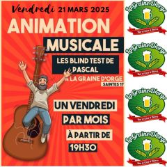 <!-- wp:paragraph -->
<p>à 19h30</p>
<!-- /wp:paragraph -->
<!-- wp:paragraph -->
<p>A la Graine d'Orge - Saintes</p>
<!-- /wp:paragraph -->